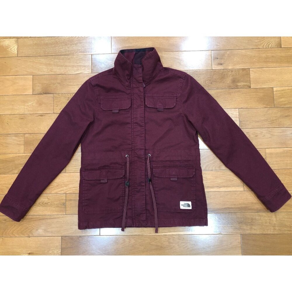 The North Face Urban Utility Jacket Deep Garnet Red Flannel Lined Size S/P